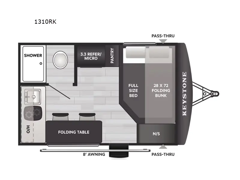 Keystone Springdale Mini 1310RK Travel Trailers for Sale